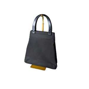 Prada Tessuto nylon tote handbag with plastic handles in black "Re-Edition" AUTH